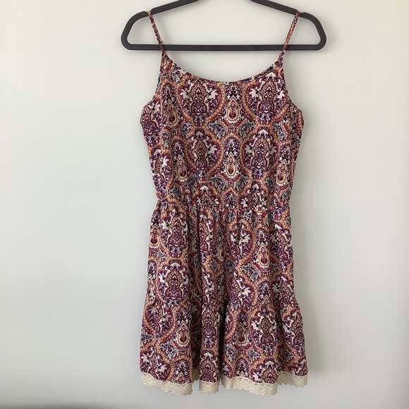 Atmosphere Boho Mini  Dress Summer Party Casual Beach Sundress Size Medium 8 - Picture 1 of 6